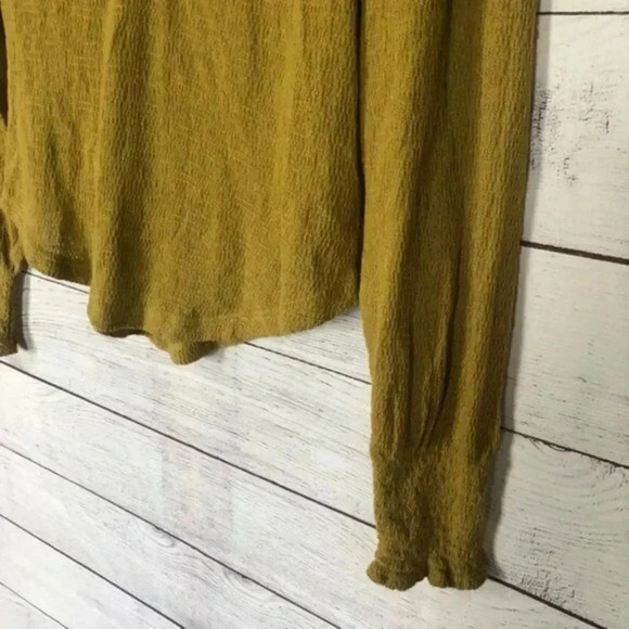 Free People Easy Breezy Henley Lace Back Boho Long Sleeve Thermal T-Shirt XS - Picture 5 of 6